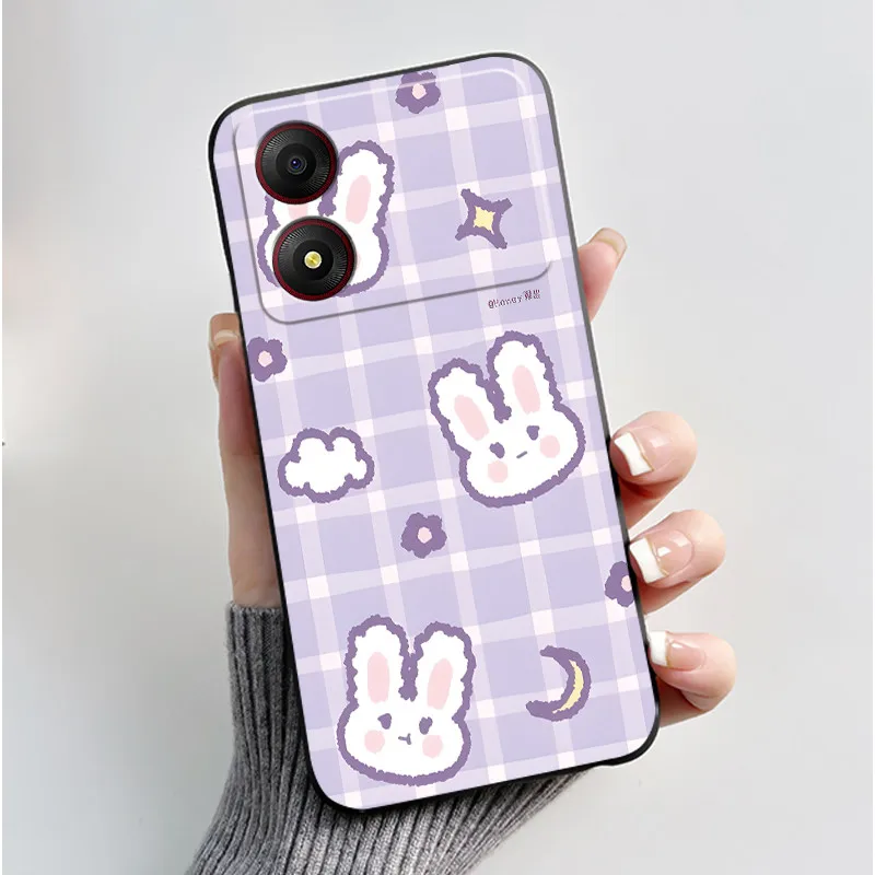 Cute Love Rabbit Cartoon Soft Silicone TPU Phone Case - Fun and Stylish Back Cover