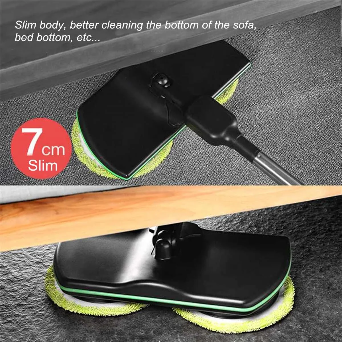 1 Set Rechargeable Cordless Rotary Electric Mop Floor Home Cleaner Wireless Scrubber Polisher 360 Spin Household Cleaning Tools 5