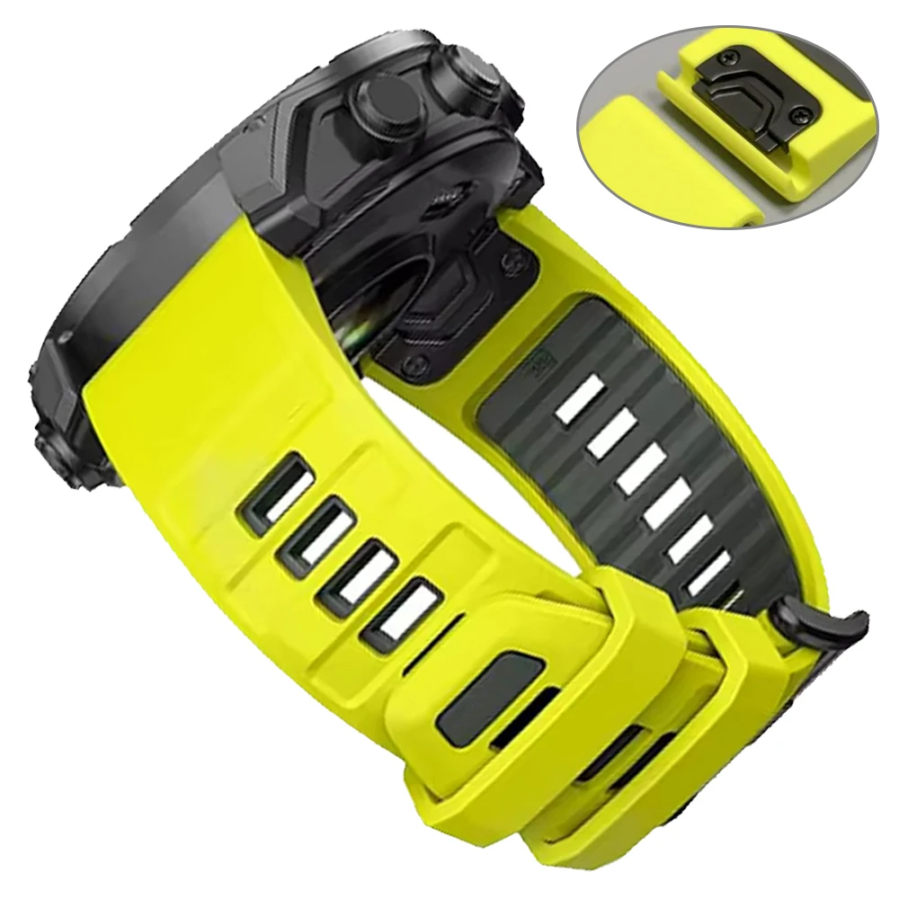 Enhanced Silicone Sports Strap - Outdoor QuickFit Bracelet, 22-26mm