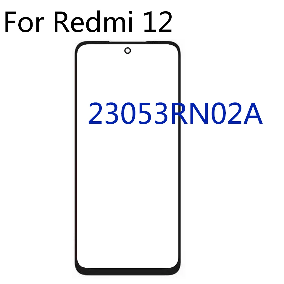 LCD Display Replacement Glass Screen Replacement Touch Screen Digitizer Replacement Optical Clear Adhesive Film 10PcsLot For Xiaomi Redmi 12 12C LCD Touch Screen Panel Front Outer Glass Lens OCA Glue Replacement