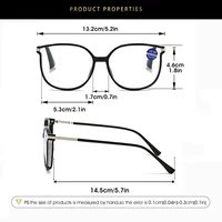 Nouvelles lunettes de lecture à la mode Anti lumière bleue presbytie lunettes hommes femmes grand cadre presbytie lunettes lunettes décontractées 6