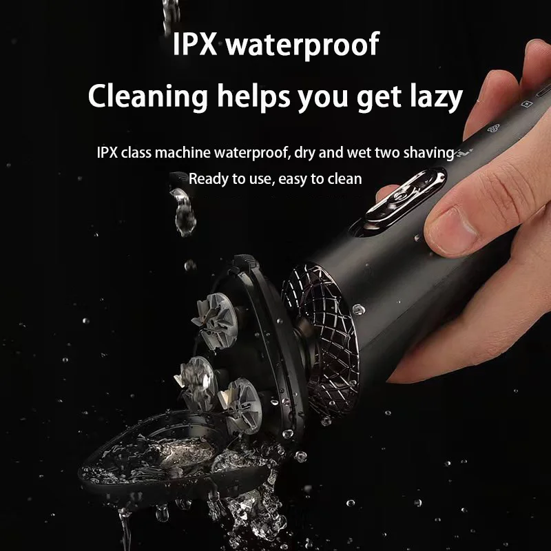 Electric Shaver Electric Razor Rotary Shaver Electrical Rotary Shaver Cordless Shaver Electric Shavers for Men Waterproof Electric Trimmer Razor Wet & Dry Use Rechargeable Battery Rotary Shavers