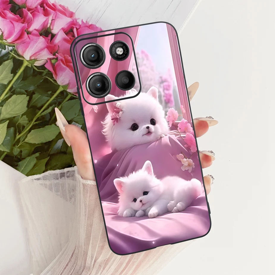 Stylish Flowers Painted Soft TPU Phone Case Cover - Universal Design