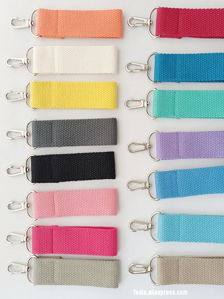 12cm Plain Korean Name Tag Swen for Iron On Keyring Patch Canvas Keychain DIY Backpack Keychains 3.2x12cm