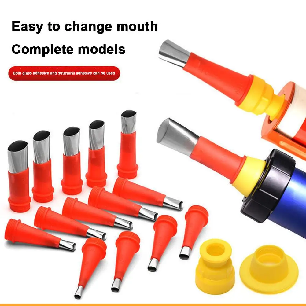 14+6PCS StainlessSteel Caulk Nozzle Applicator Caulking Finishing Finisher Silicone Sealant Sink Tool Bathroom Kitchen Tool 2