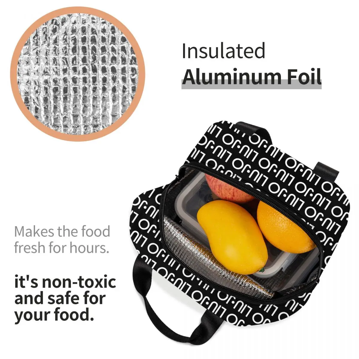 Custom Liu Italy Jo Thermal Insulated Lunch Bag Women Portable Lunch Tote for Kids School Children Multifunction Food Box 5