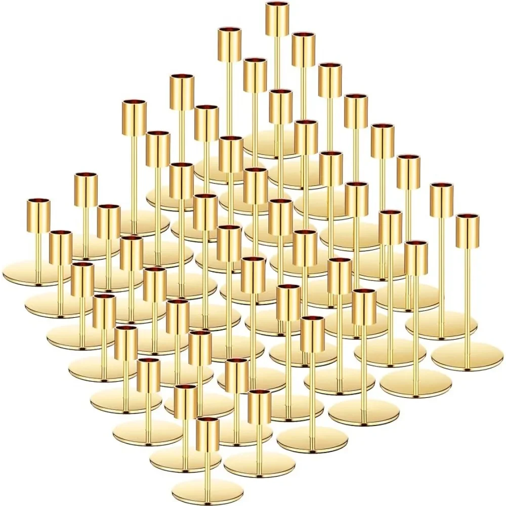 

48 Pcs) Elegant Wedding Centerpieces for Dining Room Decor Candlesticks for Candles and Holders Center of Wedding Tables Kerzen