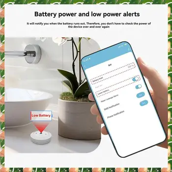 JAJA Tuya Zigbee Smart Water Leak Detector Flood Sensor Alert Immersion Alert Remote Monitoring Via Smart Life App 1