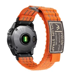 Nylon QuickFit Adjustable Strap Bracelet Watchband for QuickFit 22mm (Orange)
