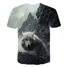 

Fashion Men 3D Wolf t shirt Printed Cool Funny T Shirt Summer Short Sleeve O Neck Animal Print T-shirt Male Casual Tops