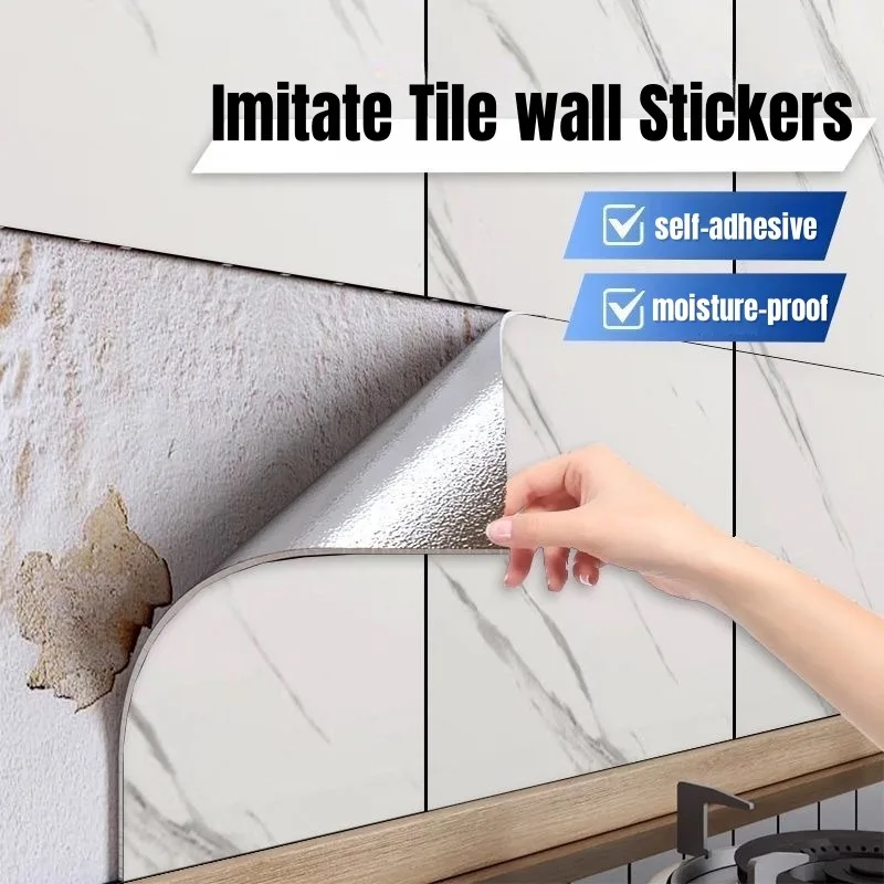 Imitate Tile Wall Stickers for Kitchen Backsplash Covering Damaged Walls Self-Adhesive Foam Wallpaper Decal Decorative Bathroom - Image 2