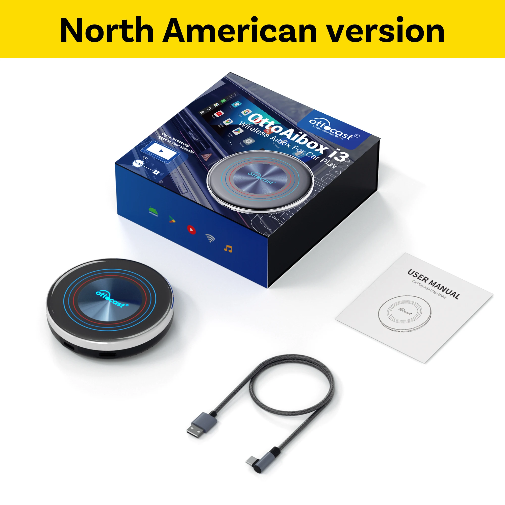 OTTOCAST OttoAiBox i3 AI Box for NetFlix for Youtube for BMW Lexus