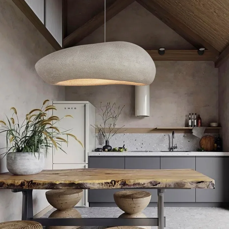 5 Lichten Retro Hanglamp E27 Basis Houten Touw Ontwerp Ijzeren