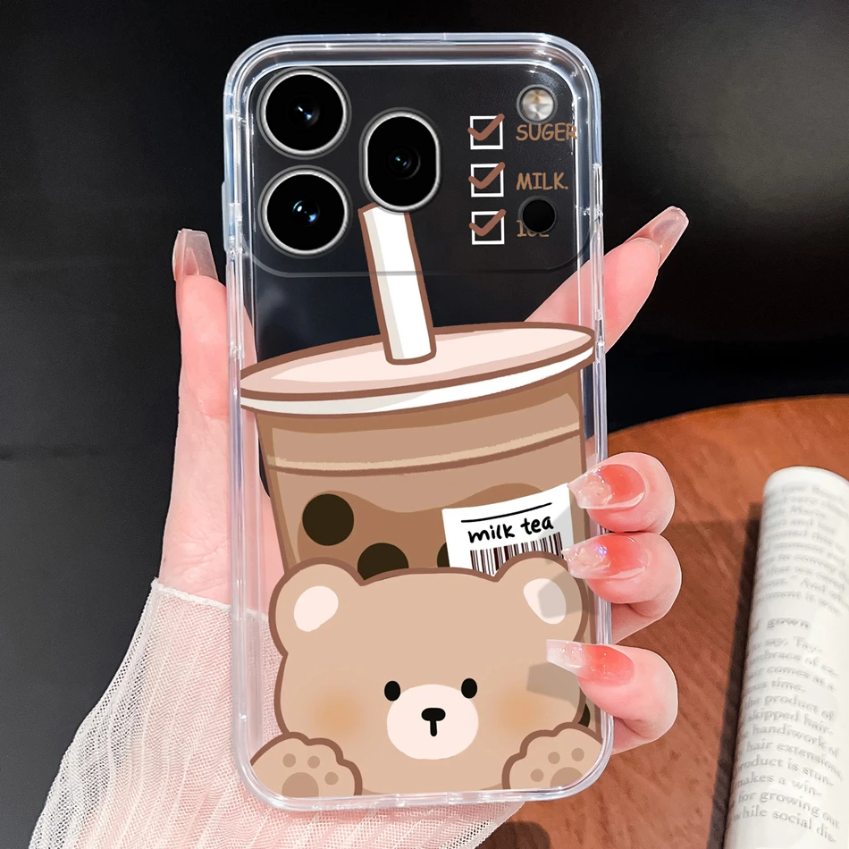 Clear Cool Stars Vibe Shockproof Silicone Phone Case