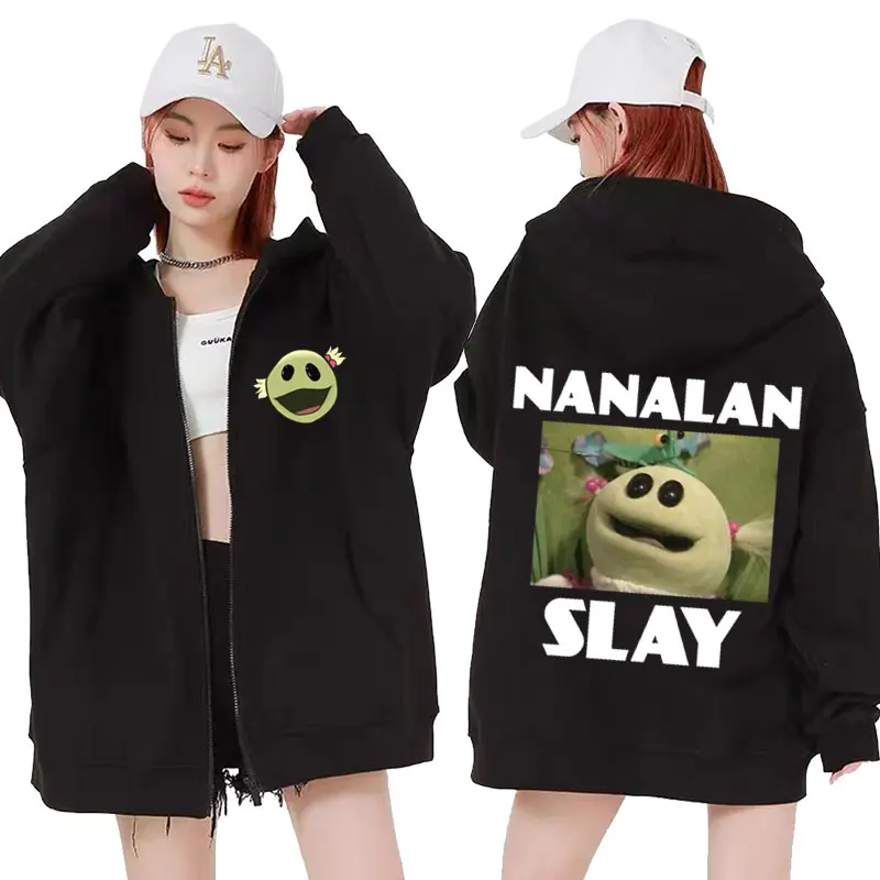 

Худи Nanalan Who's That Wonderful Girl с мультяшным принтом, на молнии, эстетичный пуловер, свитшот, мужская и женская мода, винтажный кардиган, худи