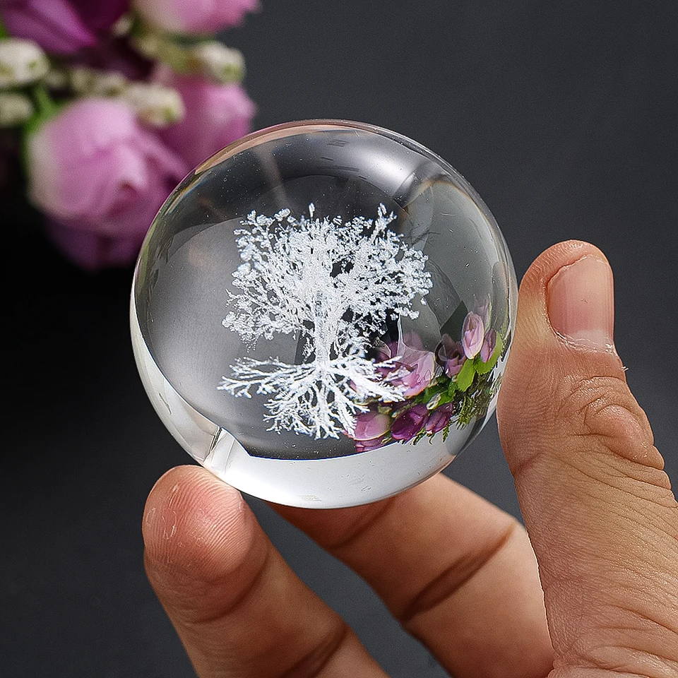 Boule Cristal K9 150 Mm Avec Support Bois – Sphère De Méditation, Divination, Décoration Et Photographie