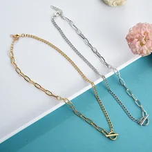 

Hip Hop Street Clavicle Chain Shiny Paved Tiny Crysral Circle Round Choker Necklaces Pendant Silver Color Chain for Jewelry
