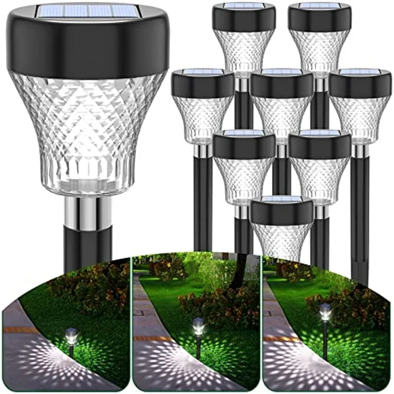 

8Pack Upgraded Solar Pathway Lights Outdoor Waterproof Powered for Garden LED Lwan Walkway Landscape Yard Path Driveway Lighting