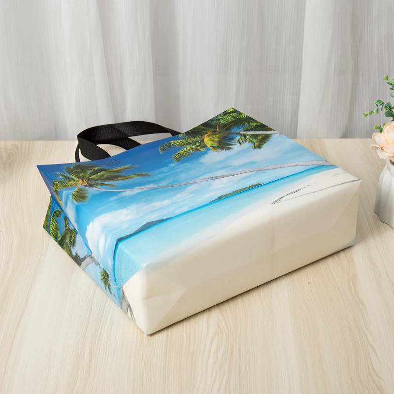 Coconut Nonwoven Shopping Bag Large Reusable Storage Bag Tote Waterproof Fabric Nonwoven Wholesale Foldable Shopping Bag 3
