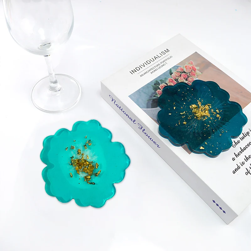 Moule Résine Époxy Sous-Verre Grand Plateau Silicone - Kit Complet DIY Avec Poignées