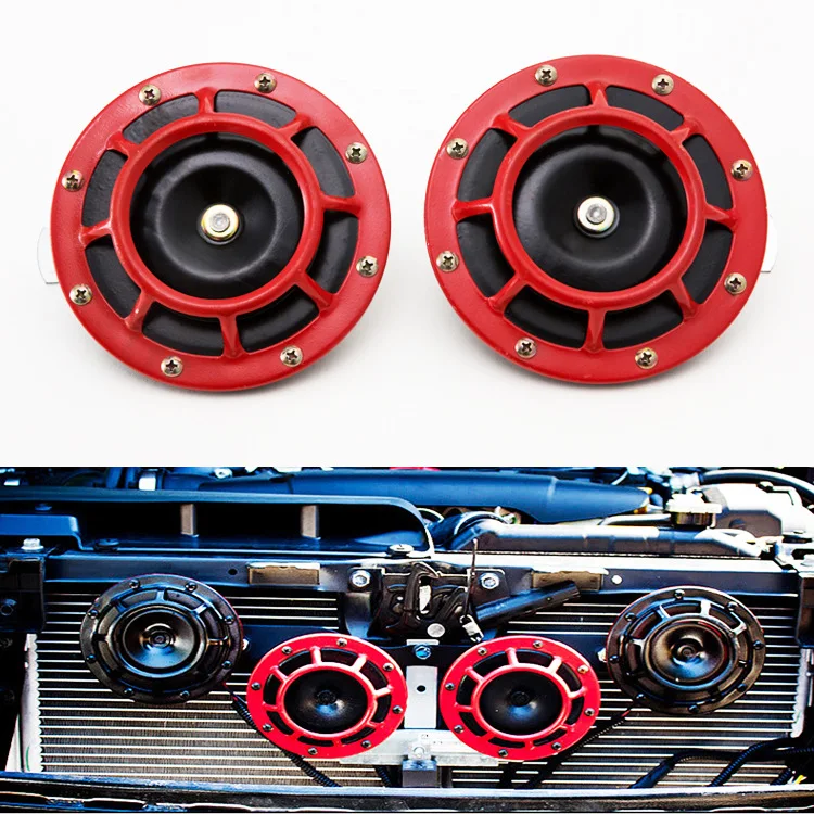 

Car Refitting 12V Car Motorcycle Horn Truck Horn Basin High and Low Pressure Horn Horn with Bracket Subwoofer Car Audio