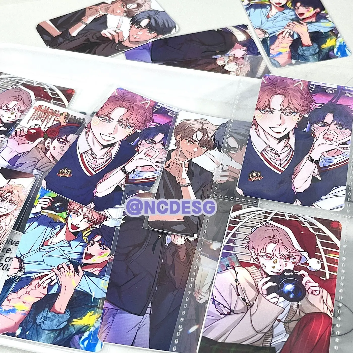 13pcs/Set Korean Double Male Comics Manhwa SKETCH 3Inch Polaroid Photo Small Card Yikyung Choi/Joobing Lee Free Shipping