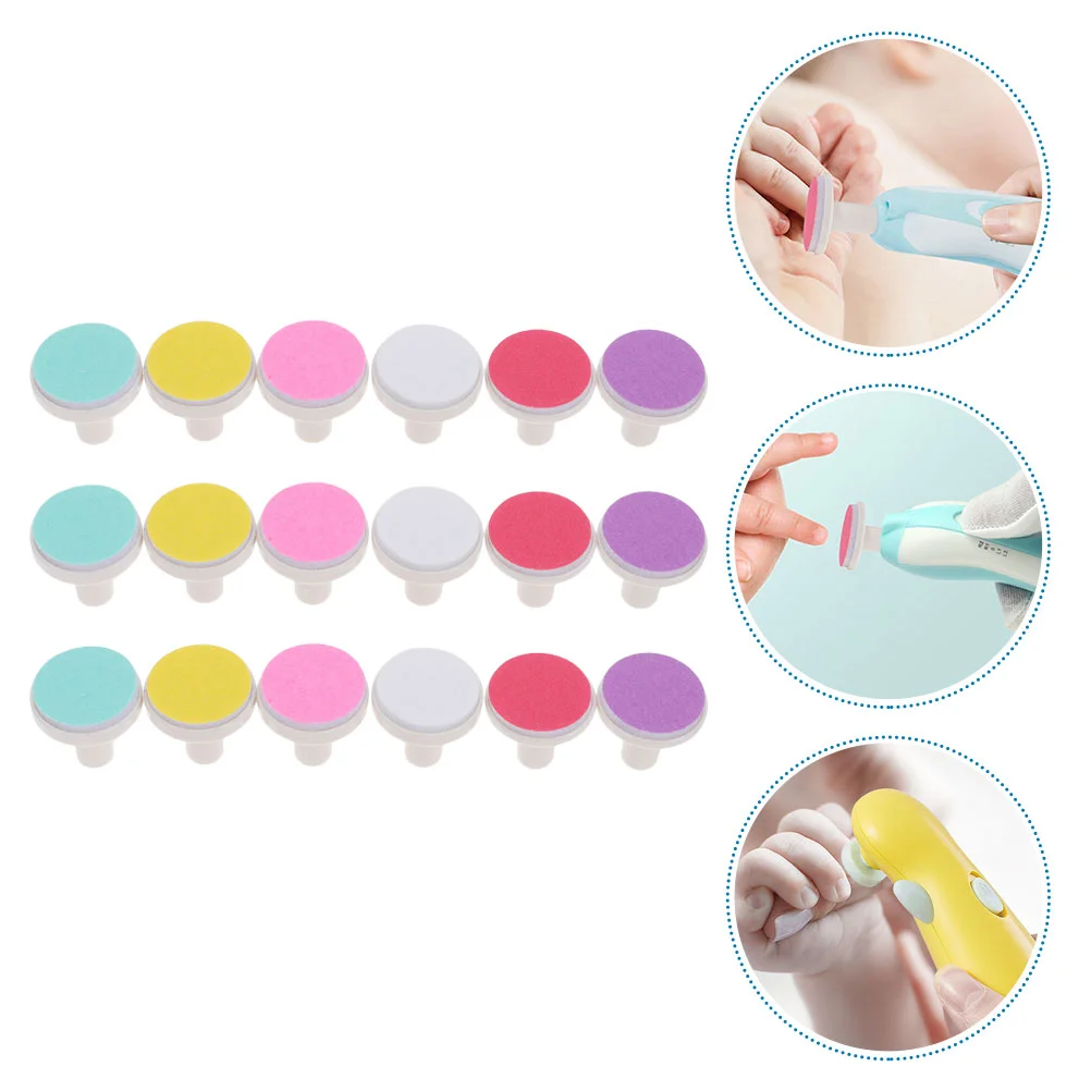 Nail Care Kit 18Pcs Baby Nail File Refill Grinding Heads Polish Disc Replacement Pad Electric Clipper Pads