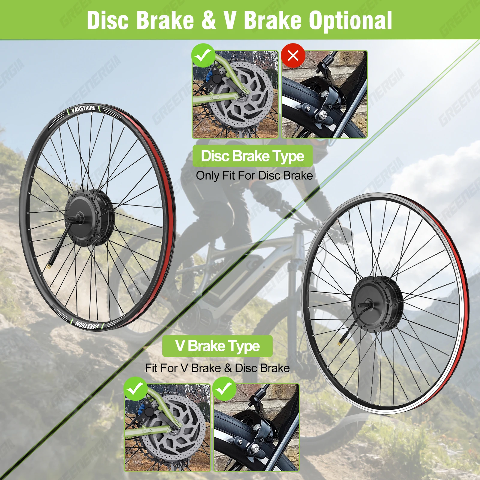 Bafang-電動自転車電動キット,フロントおよびリアハブモーター,26