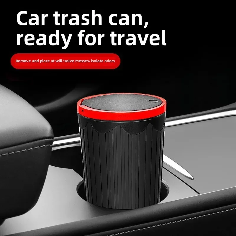 Mini Car Trash Bin Can Auto Dust Organizer Rubbish Bag Garbage Container Storage Box Car Interior Bucket Auto Accessories
