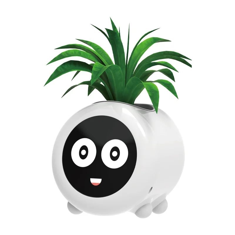 Huacifang Emotional Plants Intelligent Flowerpot LED Screen Real-time Status Display Interactive Robot Pet Desk Decoration Gift