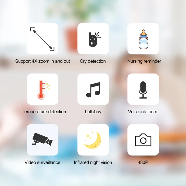 Sleepless smart electronic monitor mum with child safety protection indoor video intercom voice system high frequency camera 3