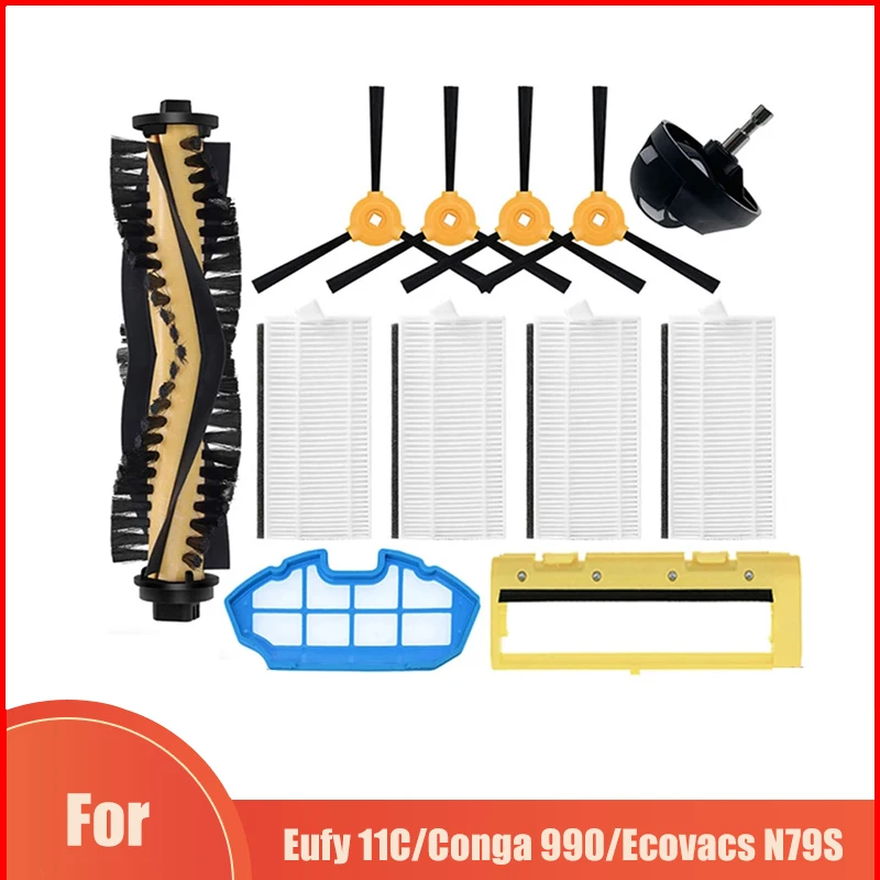 Eufy 11C Cecotec Conga Excellence 990 Ecovacs Deebot N79S 로봇 진공 예비 부품 용 메인 사이드..