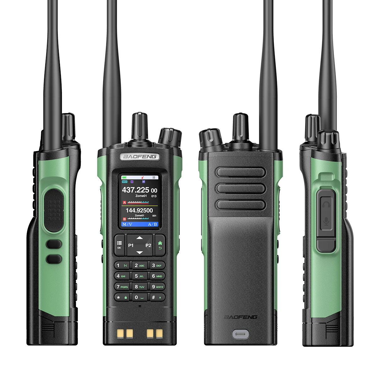 Baofeng UV-32 Walkie Talkie UV32 Multi Band 10W GPS Two Way Radio Type-C Charging Bluetooth Copy Frequency 4