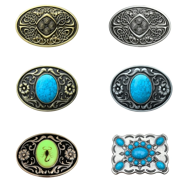 

Y166 Western Cowboy Belt Buckles for Men Buckles Collection Casual Outfit