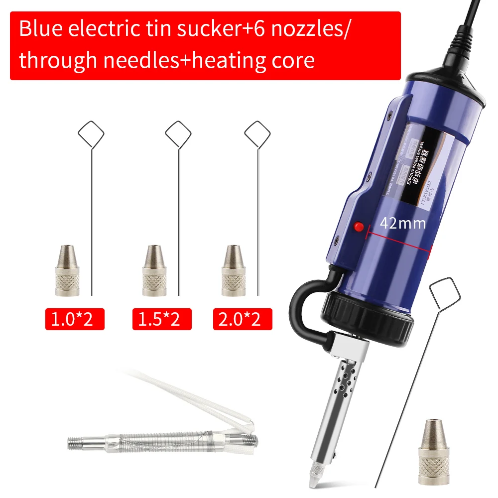 LUXIANZI Powerful Electric Desoldering Pump Suction Tin Vacuum Removal Tool Removal Hand Welding Tools Solder Iron Desolder Gun electric solder Welding Equipment