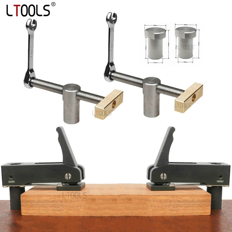 Woodworking Desktop Quick Acting Hold Down Clamp Desktop Clip Fast Fixed Clip Toohr for Woodworking Benches 19/20MM Hole Tool
