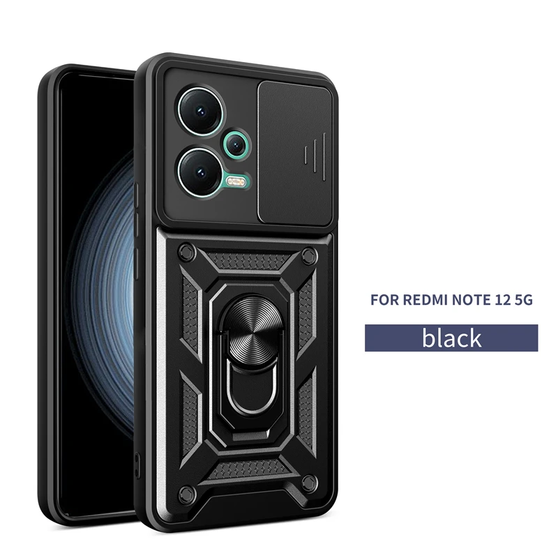 thumbnail image 1 of Funda protectora para Xiaomi Redmi Note 12 Pro 5G, carcasa protectora trasera para cámara deslizante, 1 of 5