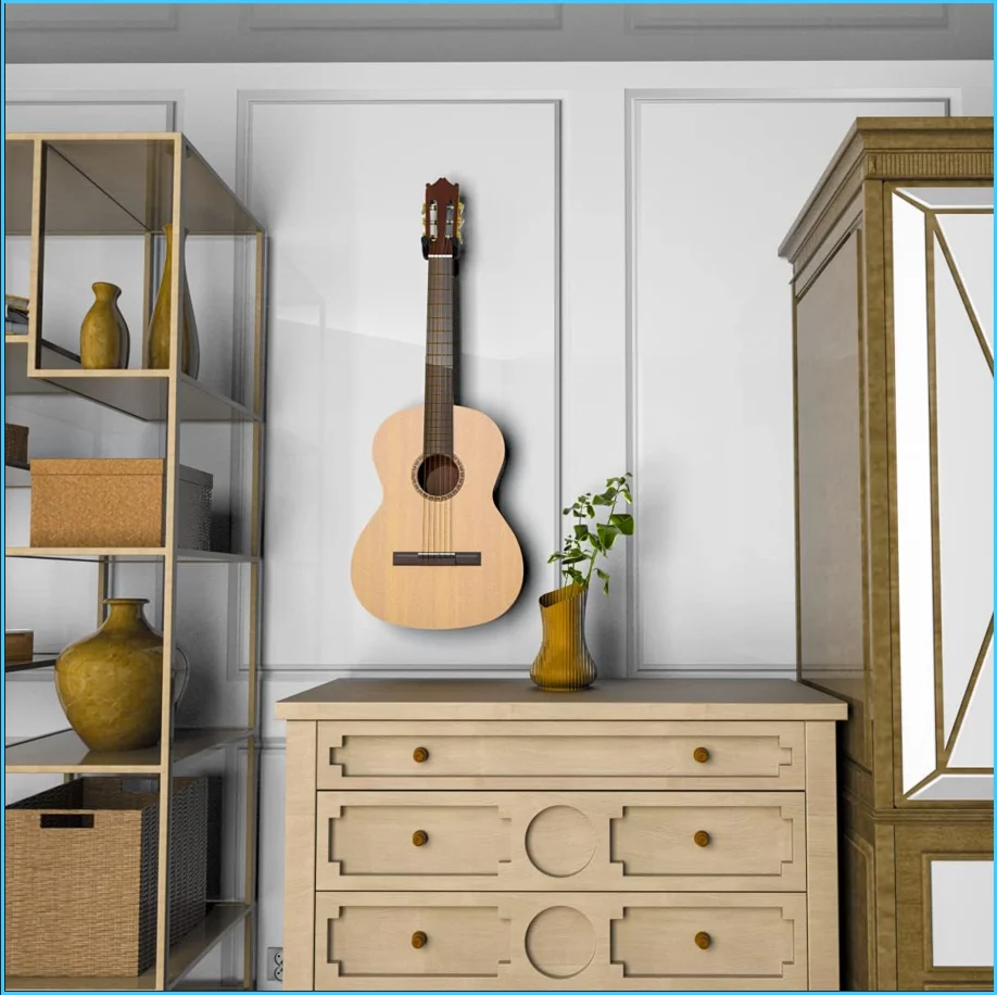 Gitarren-Wandhalterung, Gitarrenhaken Rutschfester Halter Ständer für Akustikgitarre Ukulele Violine Bassgitarre – Detail 7