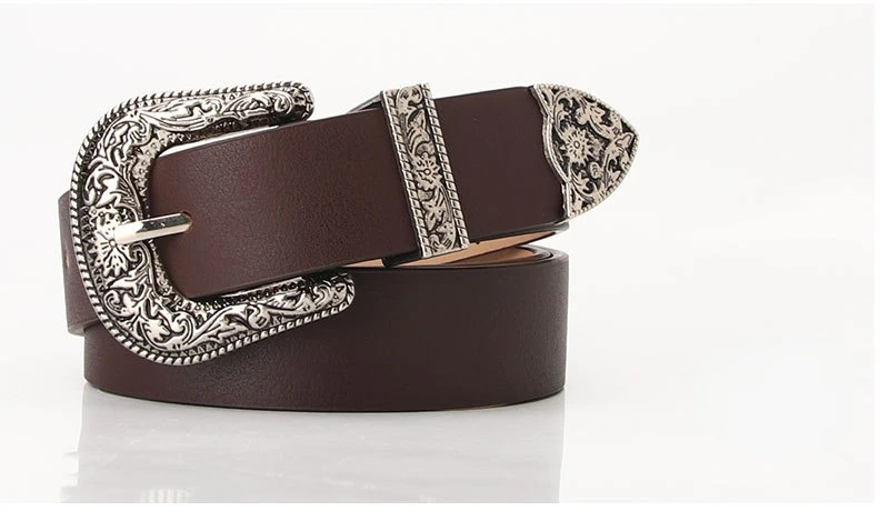 Neue Schnitzen Pu Pin Schnalle Gürtel Frauen Mode Schwarz Silber Schnalle Dünne Gürtel Weibliche Jeans Kleid Bund Marke Design_voghion.com