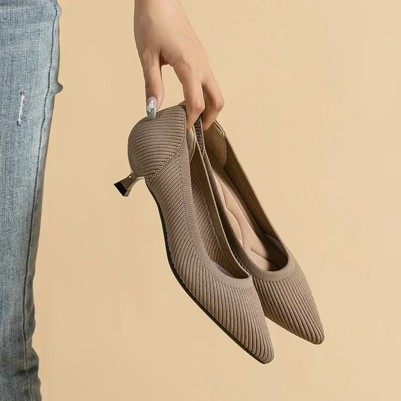 Women Flat Shoes Women Solid Color Flat Shoes Casual Breathable Non Slip Rubber Sole Pointed Comfortable Spring and Autumn women flat shoes