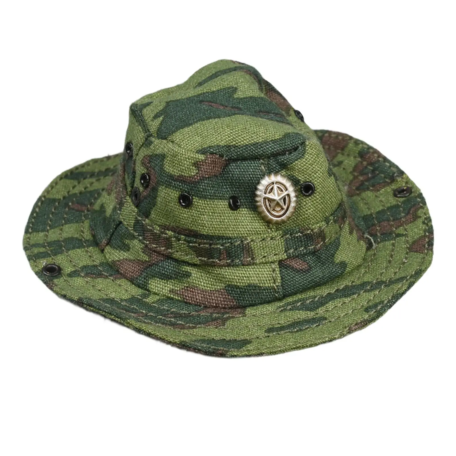 

Коллекция 1/6 года, зеленая камуфляжная шляпа солдатика, модель, классические аксессуары ручной работы, длина 6 см, мини-костюм для 12-дюймовой экшн-проекции