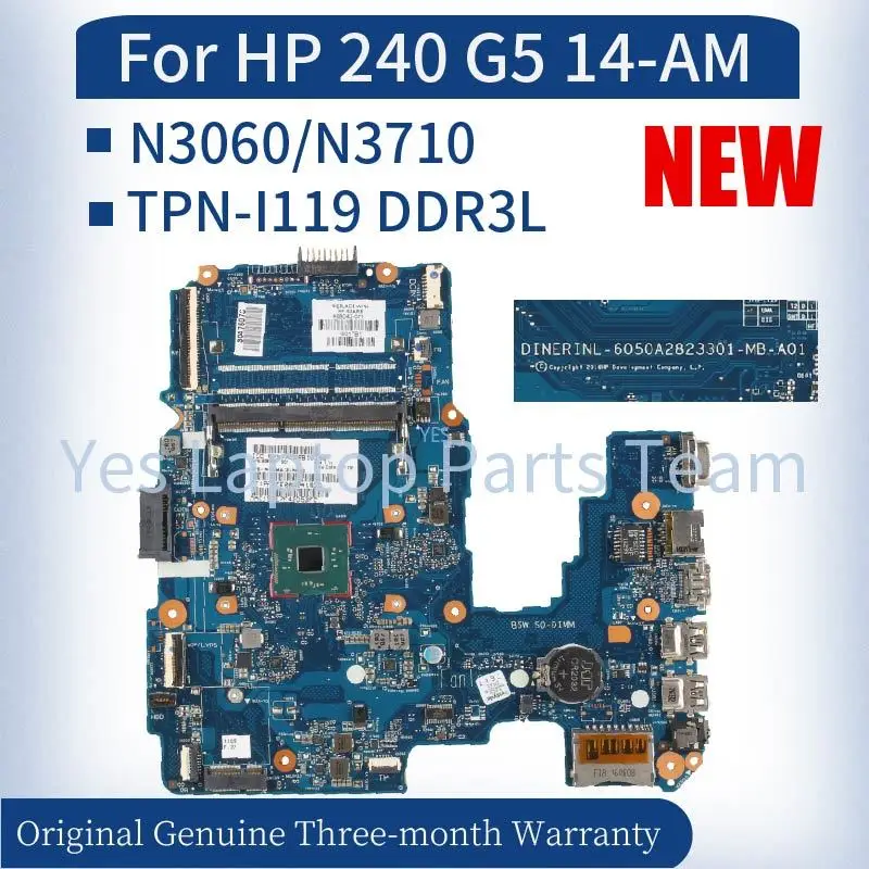 Placa-mãe do Portátil para hp Tpn-i119 6050a2823301 Tpn-i119 240 g3 14-am 860460001 858040601 858041-001 Novo Teste