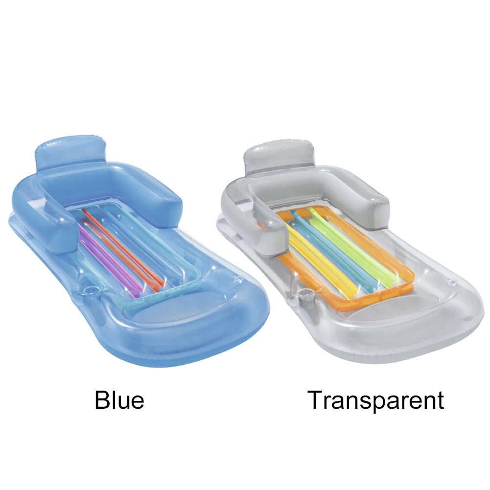 New PVC Inflatable Floating Row Foldable Air Mattresses Swimming Pool Summer Party Beach Water Float Bed Lounger Chair