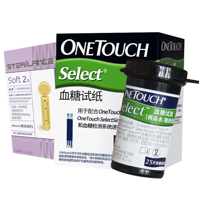 Blood Glucose Monitor One Touch Select Simple Glucometer Tester Test Strips 25pcs / 50pcs / 100pcs Home Diabetes Tester