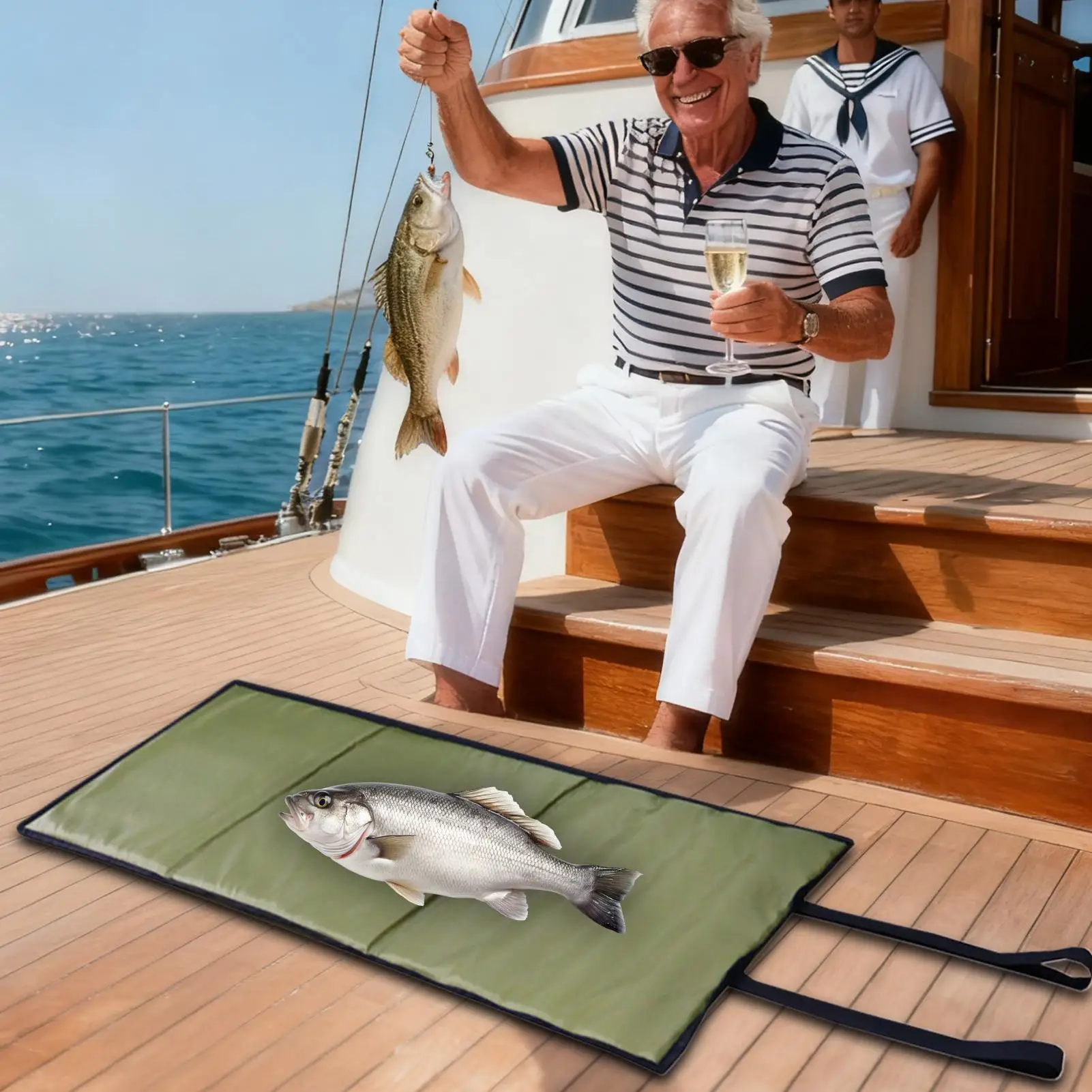 Fishing Unhooking Pad Waterproof Foldable Sponge Cushion Fishing Cradle Mat Angling Pad For Angler Beginner Father Boyfriend