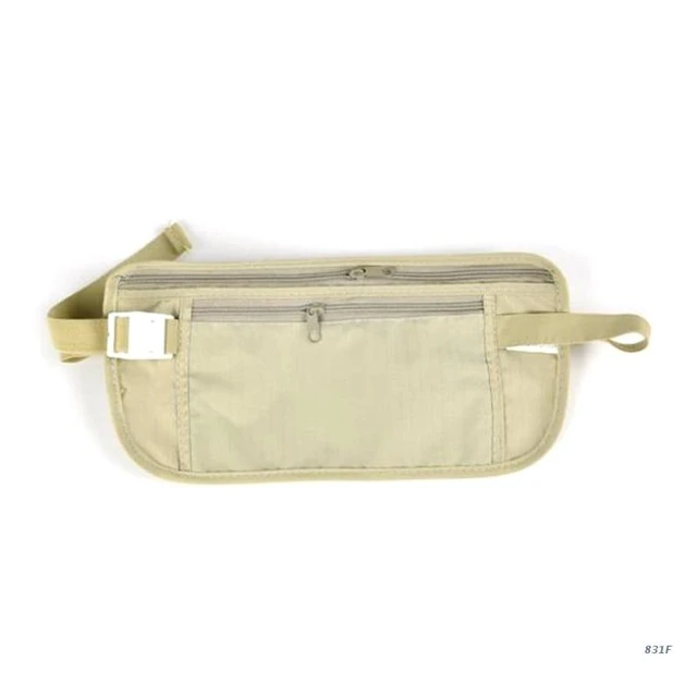 Ceinture banane discrète de voyage avec pochette argent / passeport