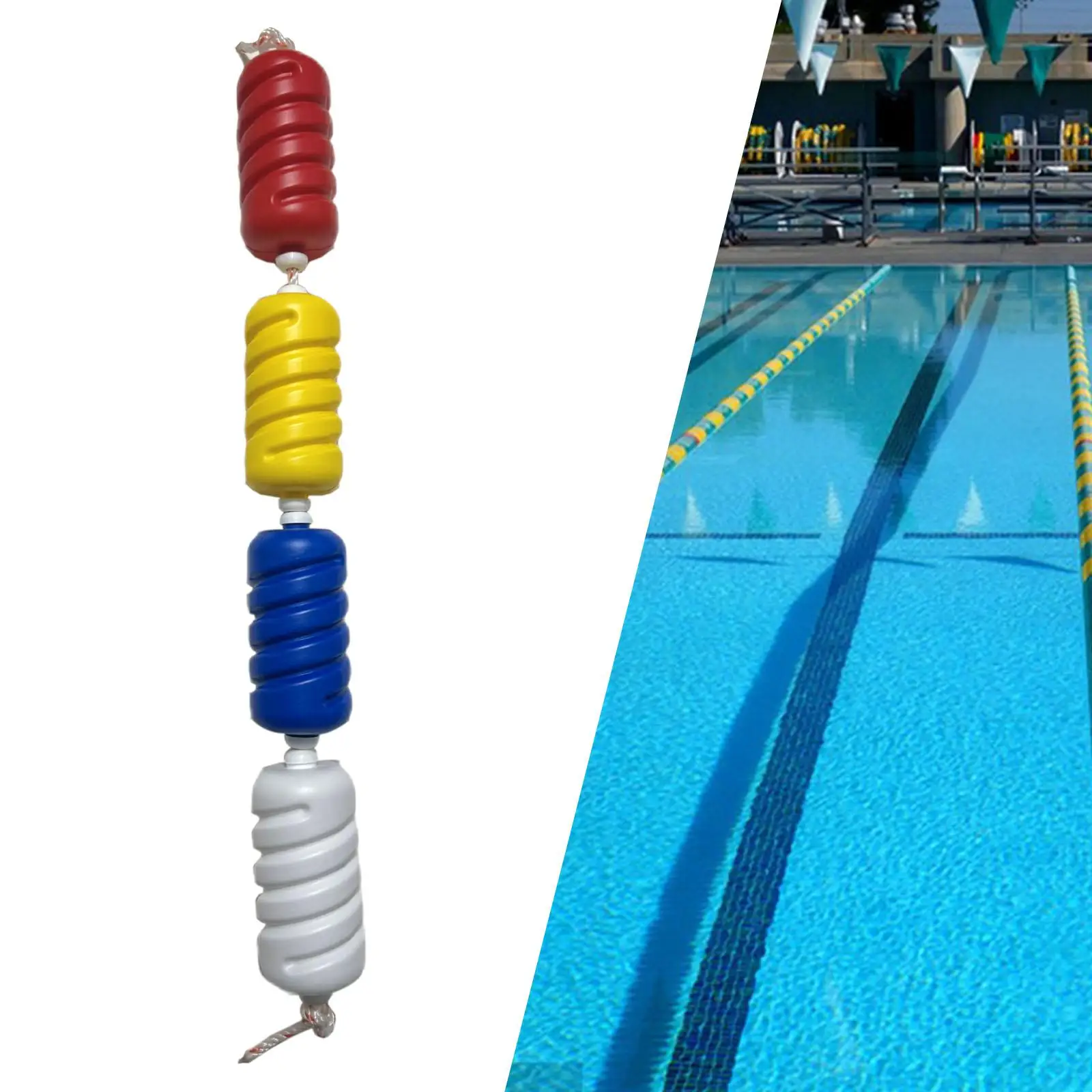 Pool Divider Rope Pool Break Waves Rope 400cm Length Sturdy Pool Lane Divider for Wading Sport Outdoor Indoor Pool Water Sports