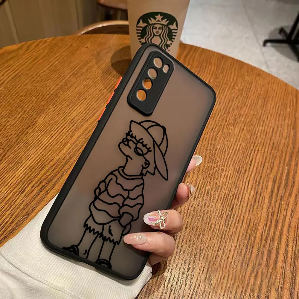 Matte Case for Huawei NOVA Y70 10 9 8SE 8 7SE 7I 7 6 5I 5 4 3I 4G 5G PC Case Funda Coque Capa Shell Cover Movie The S-Simpsons-S