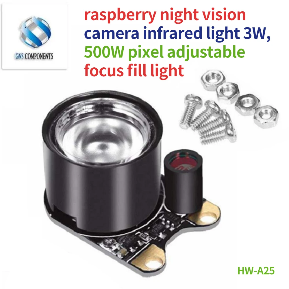Luce Led A Infrarossi 5W 850 Modulo Scheda Fotocamera Raspberry Pi Ir Illuminatore Notturno Per Visione Automatica Con Resistenza Regolabile 5W 850