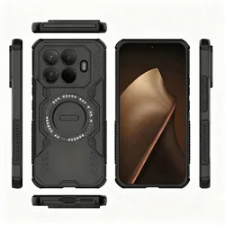Magnetic Heat Dissipation Military - Grade Camera Lens Protection Case for Redmi Note15 ProPlus (Black)